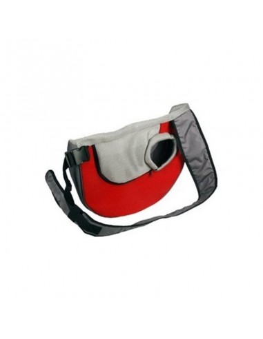 MOCHILA BOLSO BANDOLERA ROJO GRIS