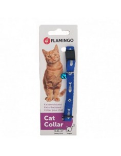 COLLAR GATO NYLON AZUL RASPA