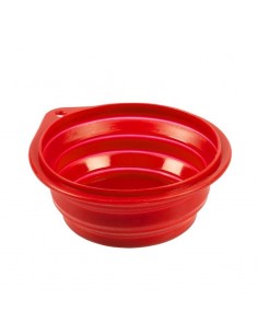 COMEDERO VIAJE SILICONA ROJO
