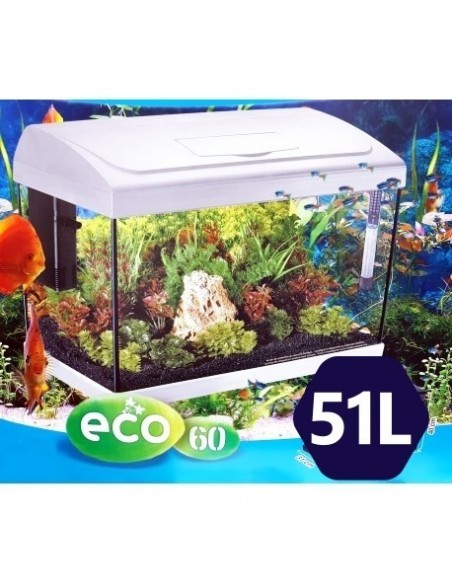 ACUARIO COMPLETO 51 LITROS BLANCO