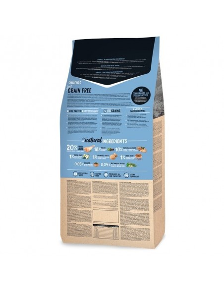 JUST GRAIN FREE ADULTO CORDERO. OWNAT