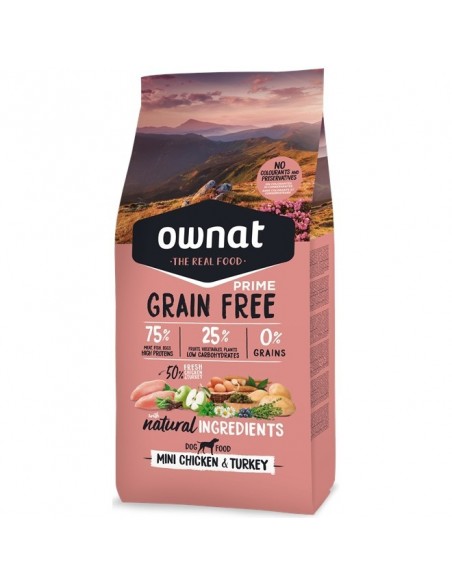 GRAIN FREE MINI ADULTO POLLO Y PAVO. OWNAT