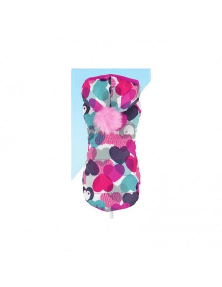 ABRIGO CORAZONES ROSAS