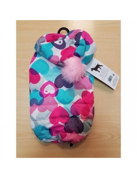 ABRIGO CORAZONES ROSAS