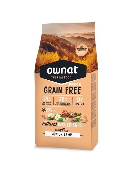 GRAIN FREE JUNIOR CORDERO. OWNAT
