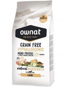 HIPOALERGENICO GRAIN FREE CORDERO. OWNAT