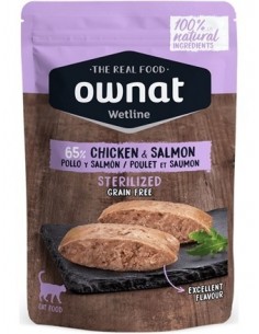 ESTERILIZADOS POLLO Y SALMON OWNAT WETLINE