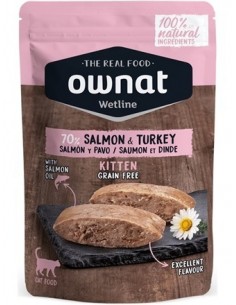 KITTEN SALMON Y PAVO OWNAT WETLINE