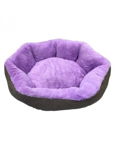 CAMA PARA PERROS MARRON Y MORADO