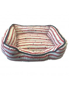 CAMA PARA PERROS RAYAS Y ESTRELLAS